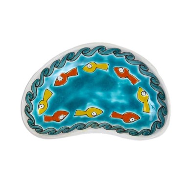 Sicilian handmade Half Moon Tray Gadir MZL20GA de simone pottery Sicilian handmade Half Moon Tray Gadir MZL20GA de simone pottery